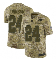 Youth Nike Buffalo Bills #24 Taron Johnson Limited Camo 2018 Salute to Service NFL Jersey