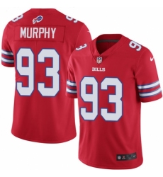 Men's Nike Buffalo Bills #93 Trent Murphy Elite Red Rush Vapor Untouchable NFL Jersey