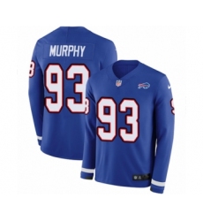 Men's Nike Buffalo Bills #93 Trent Murphy Limited Royal Blue Therma Long Sleeve NFL Jersey