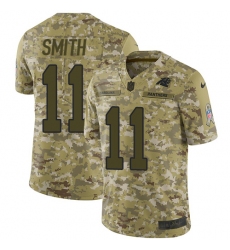 Men's Nike Carolina Panthers #11 Torrey Smith Limited Camo 2018 Salute to Service NFL Jersey