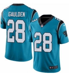 Youth Nike Carolina Panthers #28 Rashaan Gaulden Blue Alternate Vapor Untouchable Limited Player NFL Jersey