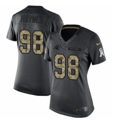 Women's Nike Carolina Panthers #98 Marquis Haynes Limited Black 2016 Salute to Service NFL Jersey