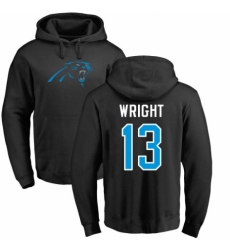 NFL Nike Carolina Panthers #13 Jarius Wright Black Name & Number Logo Pullover Hoodie