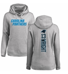 NFL Women's Nike Carolina Panthers #13 Jarius Wright Ash Backer Pullover Hoodie