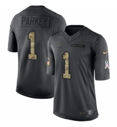 Men's Nike Chicago Bears #1 Cody Parkey Limited Black 2016 Salute to Service NFL Jersey