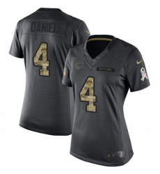 Women's Nike Chicago Bears #4 Chase Daniel Limited Black 2016 Salute to Service NFL Jersey
