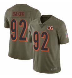 Men's Nike Cincinnati Bengals #92 Chris Baker Limited Olive 2017 Salute to Service NFL Jersey