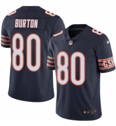 Men's Nike Chicago Bears #80 Trey Burton Navy Blue Team Color Vapor Untouchable Limited Player NFL Jersey