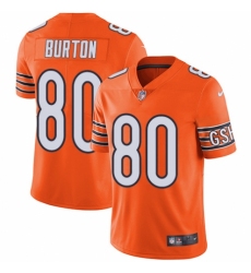 Youth Nike Chicago Bears #80 Trey Burton Limited Orange Rush Vapor Untouchable NFL Jersey