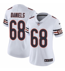 Women's Nike Chicago Bears #68 James Daniels White Vapor Untouchable Limited Player NFL Jersey