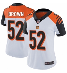 Women's Nike Cincinnati Bengals #52 Preston Brown White Vapor Untouchable Limited Player NFL Jersey