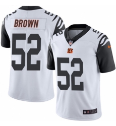 Youth Nike Cincinnati Bengals #52 Preston Brown Limited White Rush Vapor Untouchable NFL Jersey