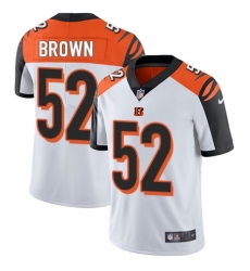 Youth Nike Cincinnati Bengals #52 Preston Brown White Vapor Untouchable Limited Player NFL Jersey