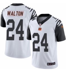 Youth Nike Cincinnati Bengals #24 Mark Walton Limited White Rush Vapor Untouchable NFL Jersey