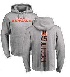 NFL Nike Cincinnati Bengals #45 Malik Jefferson Ash Backer Pullover Hoodie