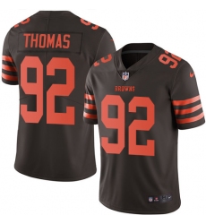 Men's Nike Cleveland Browns #92 Chad Thomas Limited Brown Rush Vapor Untouchable NFL Jersey