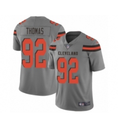 Youth Cleveland Browns #92 Chad Thomas Limited Gray Inverted Legend Football Jersey