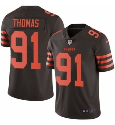 Youth Nike Cleveland Browns #91 Chad Thomas Limited Brown Rush Vapor Untouchable NFL Jersey