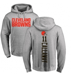 NFL Nike Cleveland Browns #11 Antonio Callaway Ash Pullover Hoodie