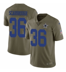 Men's Nike Dallas Cowboys #36 Bo Scarbrough Limited Olive 2017 Salute to Service NFL Jersey