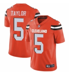 Youth Nike Cleveland Browns #5 Tyrod Taylor Orange Alternate Vapor Untouchable Limited Player NFL Jersey