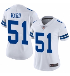 Women's Nike Dallas Cowboys #51 Jihad Ward White Vapor Untouchable Limited Player NFL Jersey
