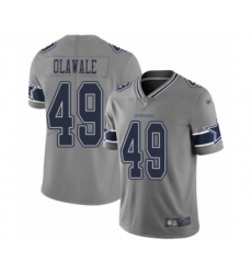 Men's Dallas Cowboys #49 Jamize Olawale Limited Gray Inverted Legend Football Jersey