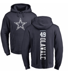 NFL Nike Dallas Cowboys #49 Jamize Olawale Navy Blue Backer Pullover Hoodie