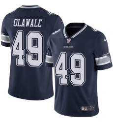 Youth Nike Dallas Cowboys #49 Jamize Olawale Navy Blue Team Color Vapor Untouchable Limited Player NFL Jersey