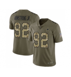 Youth Dallas Cowboys #92 Dorance Armstrong Jr. Limited Olive Camo 2017 Salute to Service Football Jersey