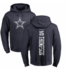 NFL Nike Dallas Cowboys #15 Deonte Thompson Navy Blue Backer Pullover Hoodie