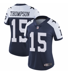 Women's Nike Dallas Cowboys #15 Deonte Thompson Navy Blue Throwback Alternate Vapor Untouchable Limited Player NFL Jersey