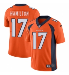 Men's Nike Denver Broncos #17 DaeSean Hamilton Orange Team Color Vapor Untouchable Limited Player NFL Jersey