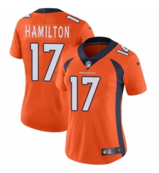 Women's Nike Denver Broncos #17 DaeSean Hamilton Orange Team Color Vapor Untouchable Limited Player NFL Jersey
