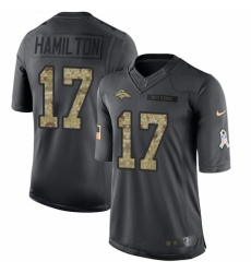 Youth Nike Denver Broncos #17 DaeSean Hamilton Limited Black 2016 Salute to Service NFL Jersey