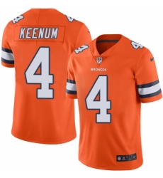 Youth Nike Denver Broncos #4 Case Keenum Limited Orange Rush Vapor Untouchable NFL Jersey
