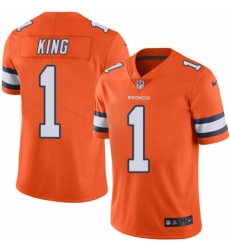 Men's Nike Denver Broncos #1 Marquette King Limited Orange Rush Vapor Untouchable NFL Jersey