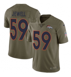 Youth Nike Denver Broncos #59 Josey Jewell Limited Olive 2017 Salute to Service NFL Jersey