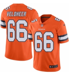 Men's Nike Denver Broncos #66 Jared Veldheer Limited Orange Rush Vapor Untouchable NFL Jersey