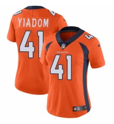 Women's Nike Denver Broncos #41 Isaac Yiadom Orange Team Color Vapor Untouchable Limited Player NFL Jersey