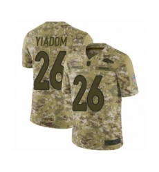 Youth Denver Broncos #26 Isaac Yiadom Limited Camo 2018 Salute to Service Football Jersey