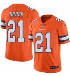 Youth Nike Denver Broncos #21 Tramaine Brock Limited Orange Rush Vapor Untouchable NFL Jersey