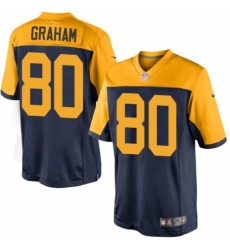 Youth Nike Green Bay Packers #80 Jimmy Graham Limited Navy Blue Alternate NFL Jersey