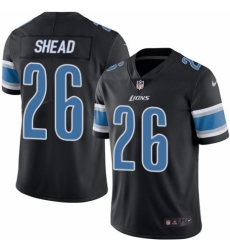 Youth Nike Detroit Lions #26 DeShawn Shead Limited Black Rush Vapor Untouchable NFL Jersey