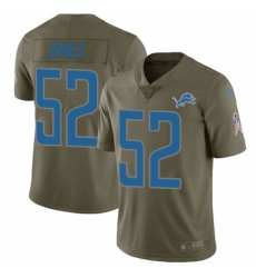 Men's Nike Detroit Lions #52 Christian Jones Limited Olive 2017 Salute to Service NFL Jersey