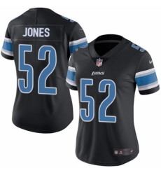 Women's Nike Detroit Lions #52 Christian Jones Limited Black Rush Vapor Untouchable NFL Jersey