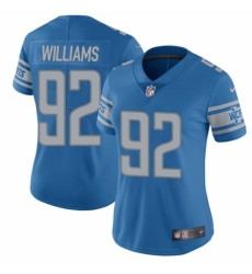 Women's Nike Detroit Lions #92 Sylvester Williams Blue Team Color Vapor Untouchable Limited Player NFL Jersey