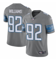 Youth Nike Detroit Lions #92 Sylvester Williams Limited Steel Rush Vapor Untouchable NFL Jersey
