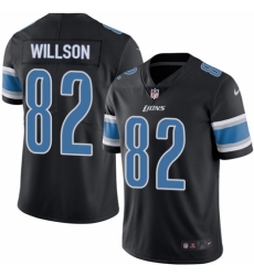 Men's Nike Detroit Lions #82 Luke Willson Elite Black Rush Vapor Untouchable NFL Jersey