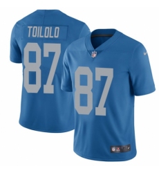 Youth Nike Detroit Lions #87 Levine Toilolo Blue Alternate Vapor Untouchable Limited Player NFL Jersey